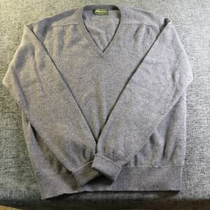 J McInerney, Ltd 100% Cashmere Gray Long Sleeve Sweater Size 44